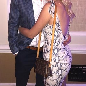 Snake skin mini dress